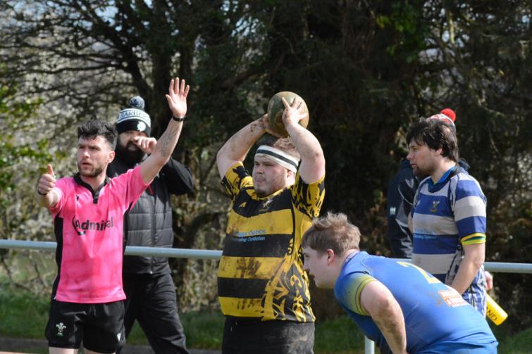 Phil Llewelyn - the hooker grabbed a try for Llangwm